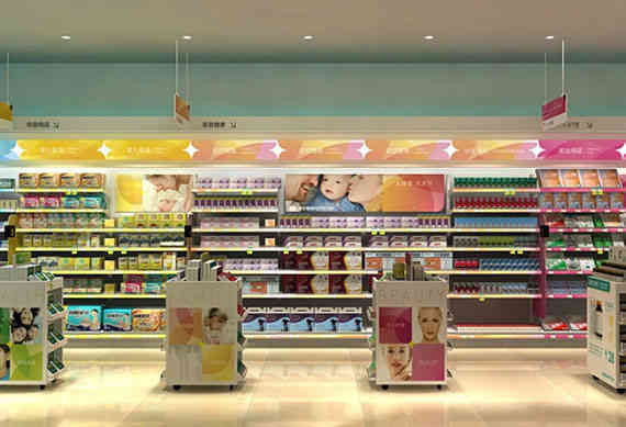 廣州展廳設(shè)計(jì)公司海王星辰終端形象藥店裝修設(shè)計(jì)